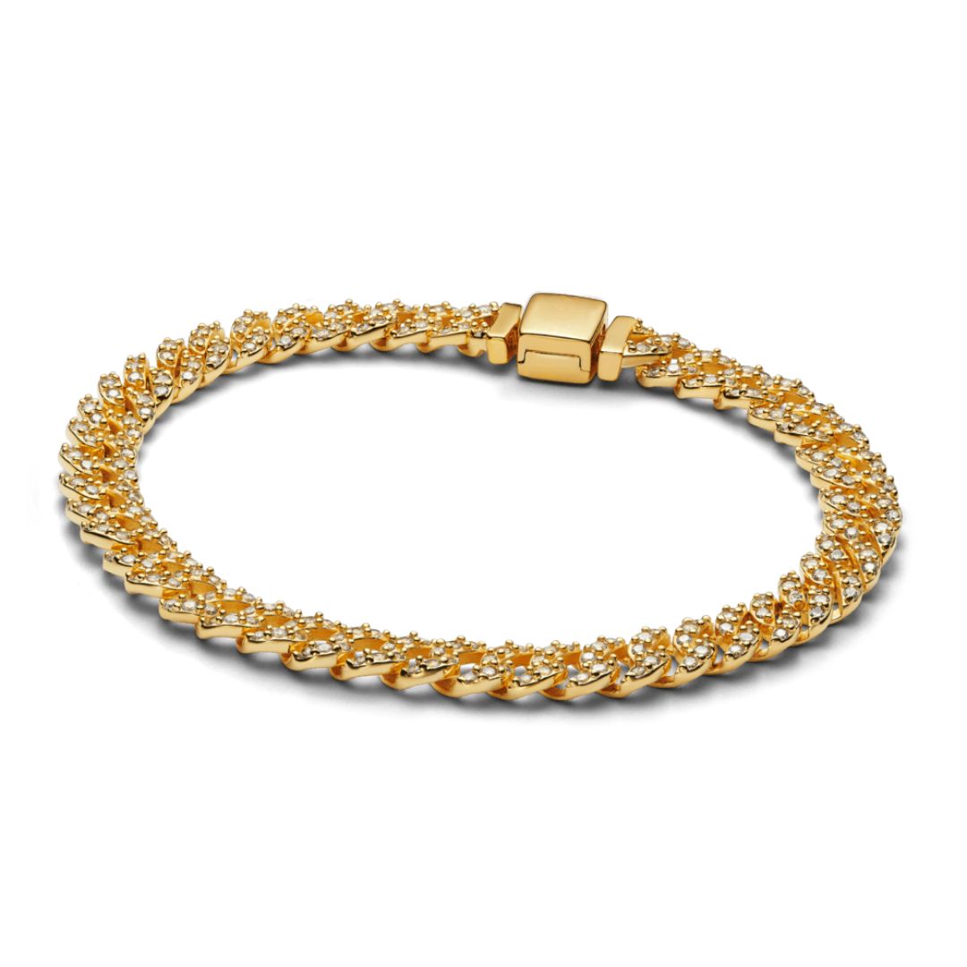 Pave Cuban Bracelet | Golden