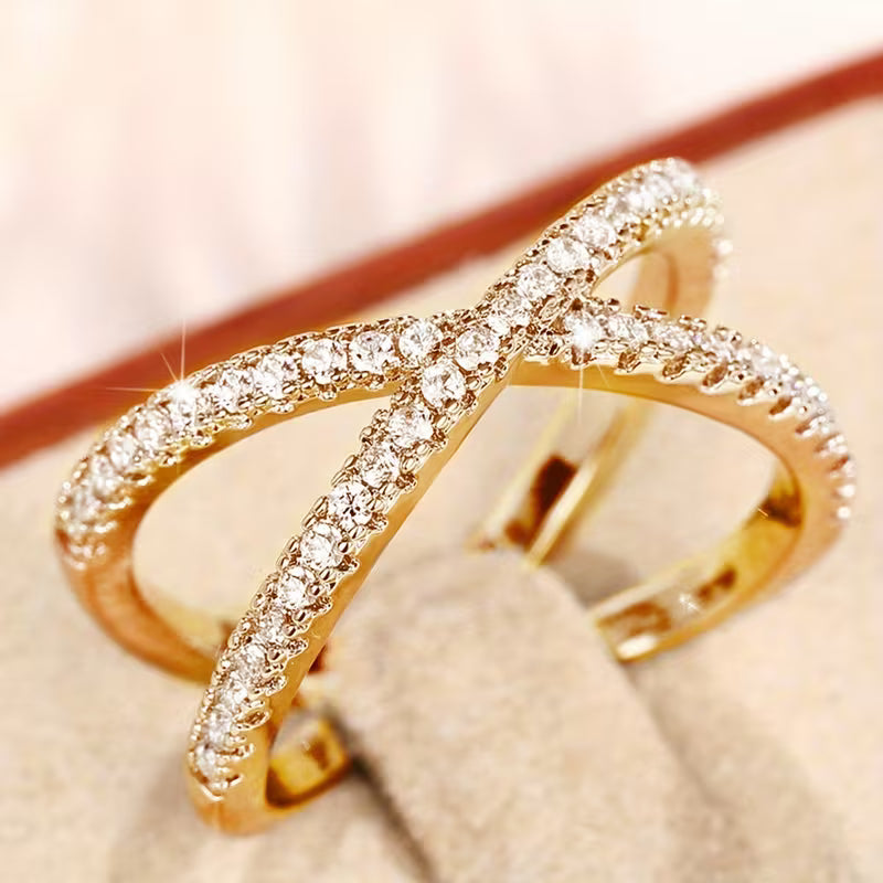 Interlocking Zirconia Cross Ring