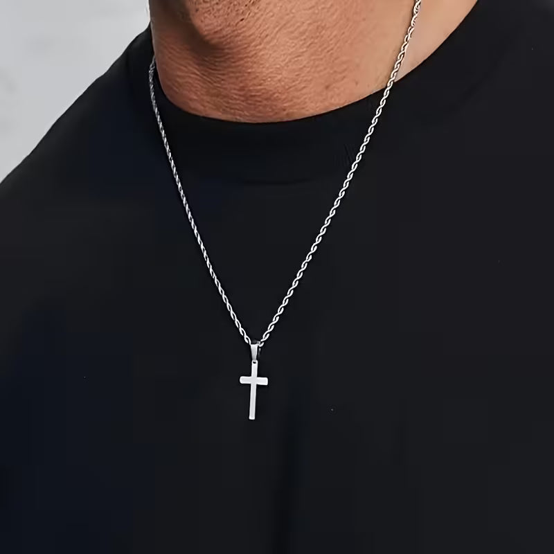 18K Gold-Plated Cross Pendant Necklace
