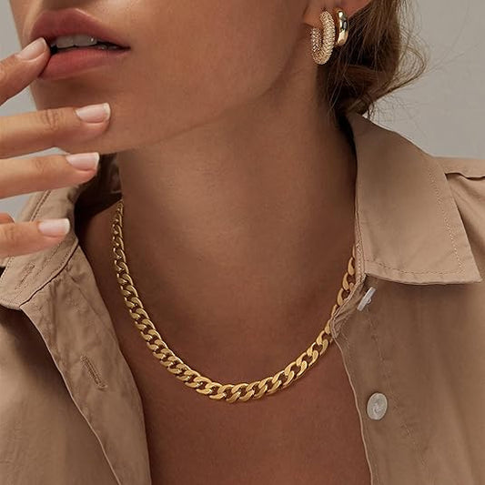 Chunky Cuban Link Necklace | Golden