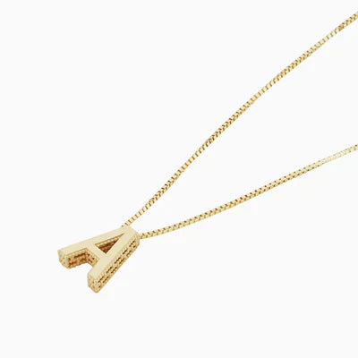 Love letter initial necklace | Golden