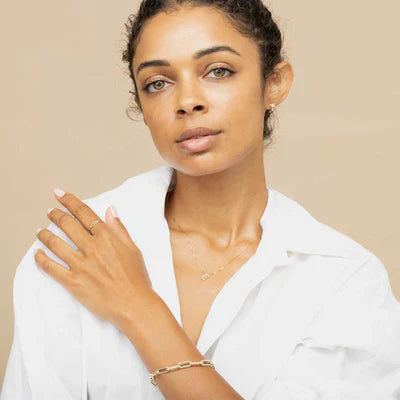 Love letter initial necklace | Golden