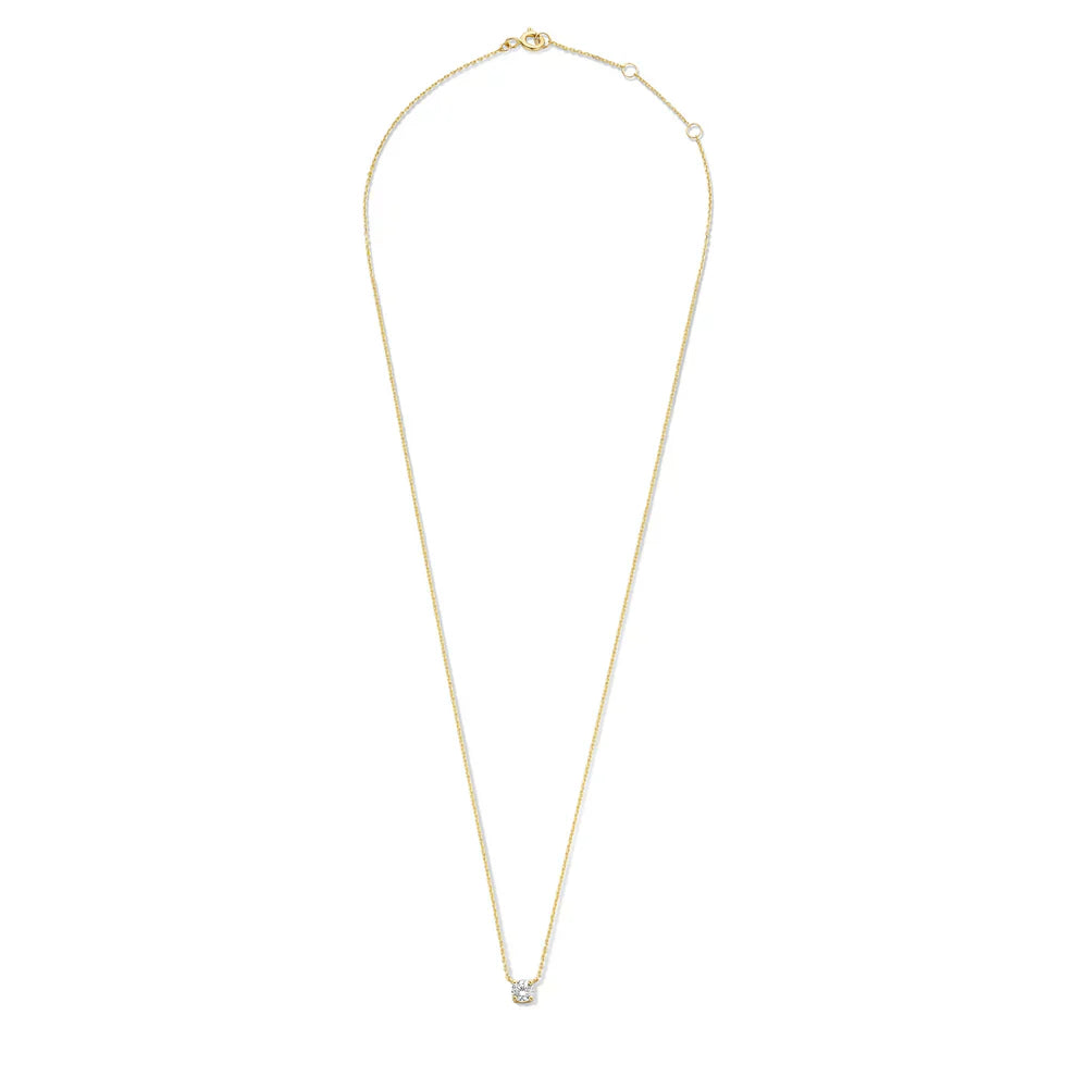Cléa Moissanite Stone Necklace | Golden