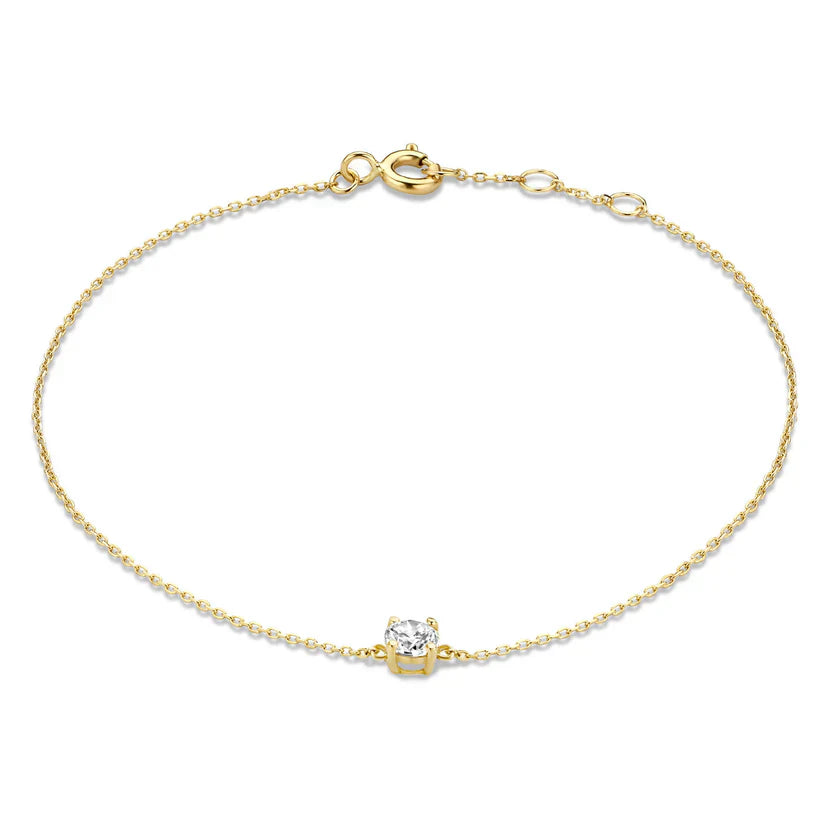 Cléa Moissanite Stone Bracelet | Golden