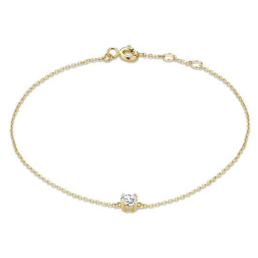 Cléa Moissanite Stone Bracelet | Golden