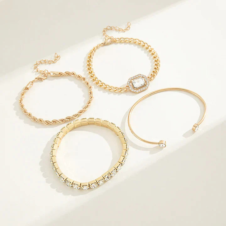 Domitia Calvina Bracelet Set | Golden