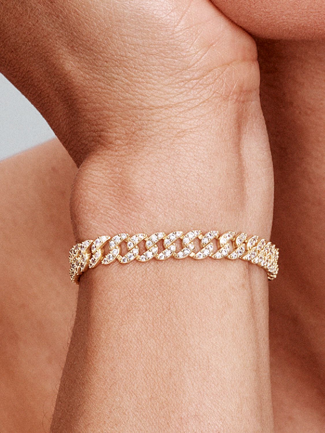 Pave Cuban Bracelet | Golden