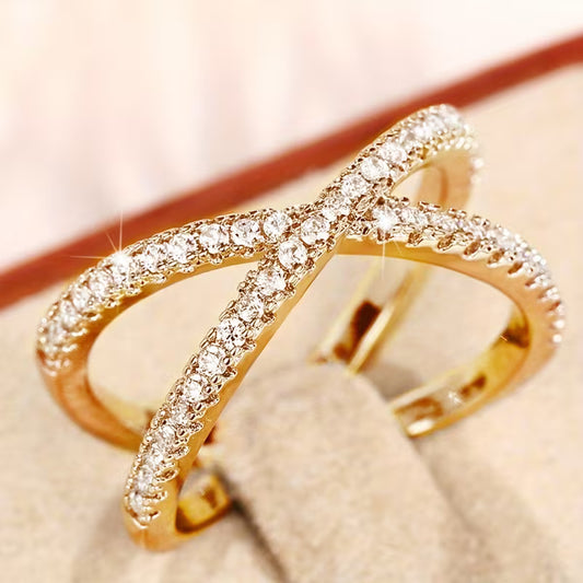 Interlocking Zirconia Cross Ring