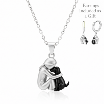 Hug Pendant Necklace + Free Earrings | 80% Limited Time Offer
