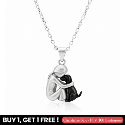 Dog Hug Pendant Necklace - 80% Limited Time Offer