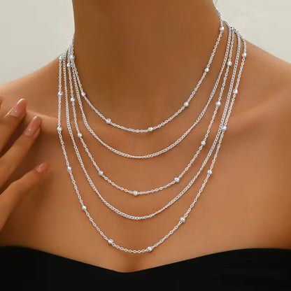 Elegant Multi-Chain Necklace with Tassels