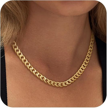 Chunky Cuban Link Necklace | Golden