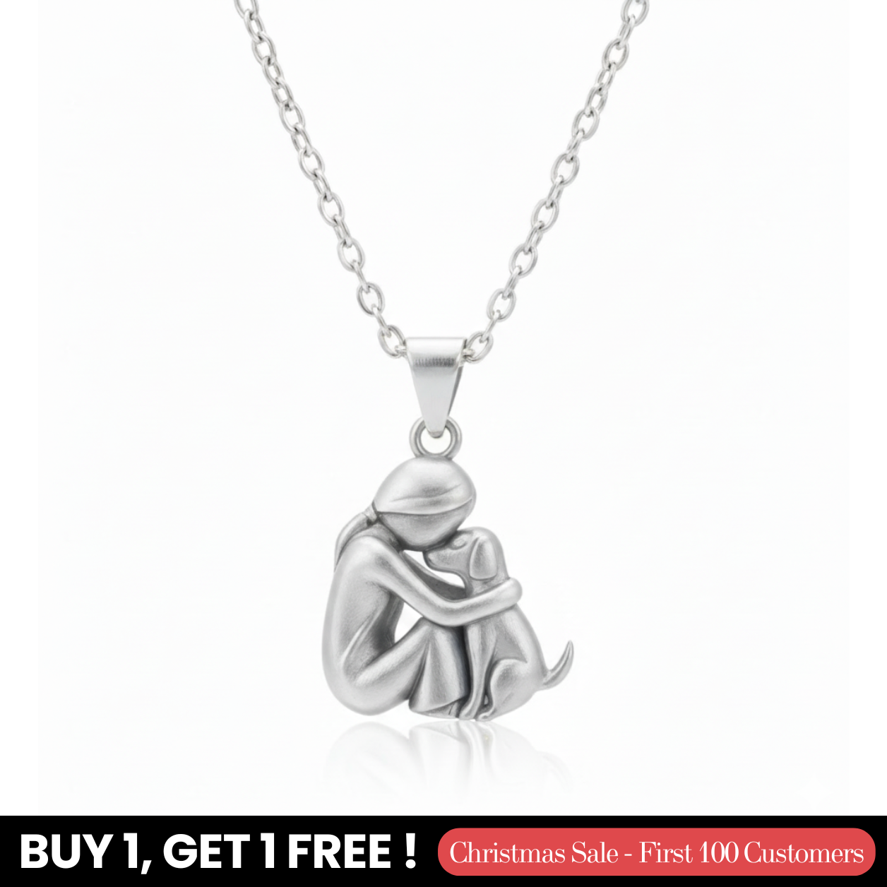 Dog Hug Pendant Necklace - 80% Limited Time Offer