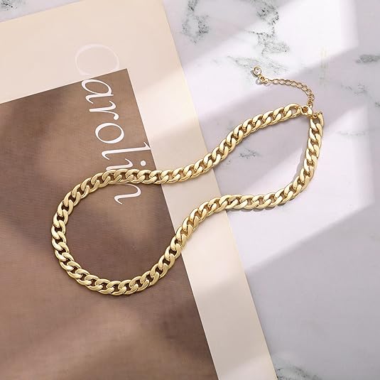 Chunky Cuban Link Necklace | Golden