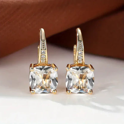 Mystic Stone Hoop Earrings | Gold