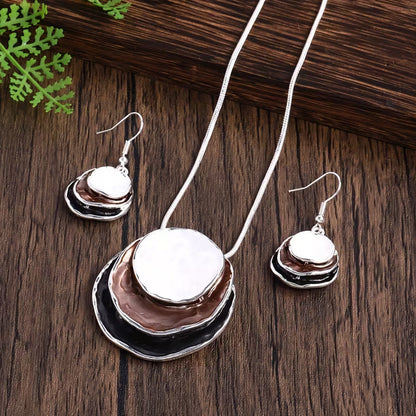 Boho Enamel Necklace and Earring Set