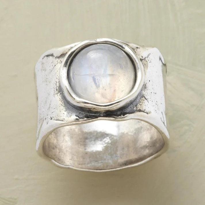 Boho Moonstone Ring