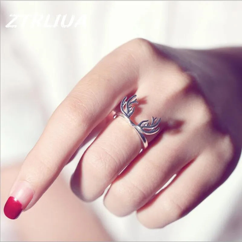 Sterling Silver Antler Ring