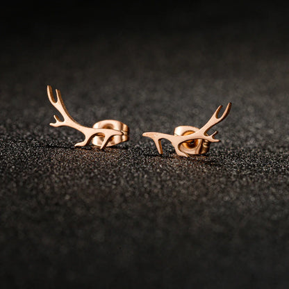 Deer Antler Stud Earrings