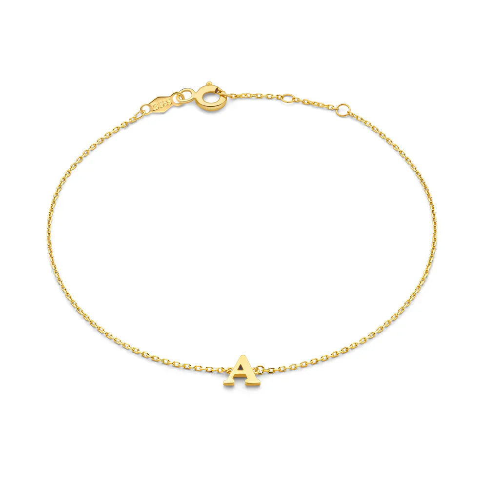 Vita Signa Initial Bracelet | Golden