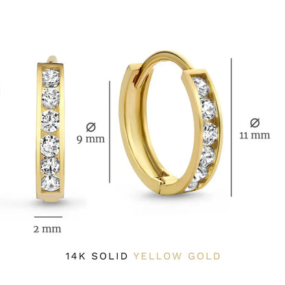 Dara Brillane Stone Earrings Set | Golden