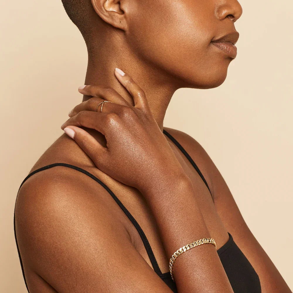 Estate Cuban Bracelet | Golden