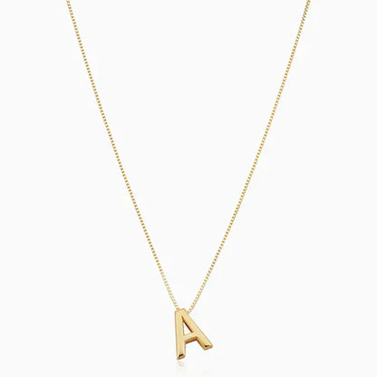 Love letter initial necklace | Gold