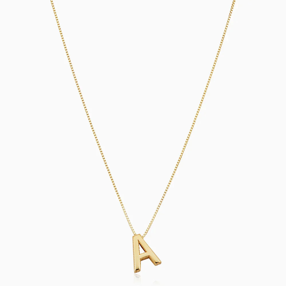 Love letter initial necklace | Golden
