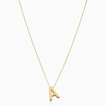 Love letter initial necklace | Golden