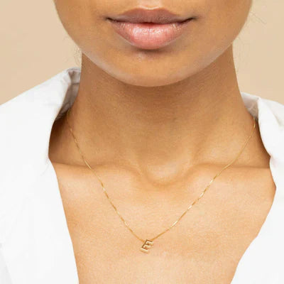 Love letter initial necklace | Golden