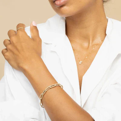 Love letter initial necklace | Golden