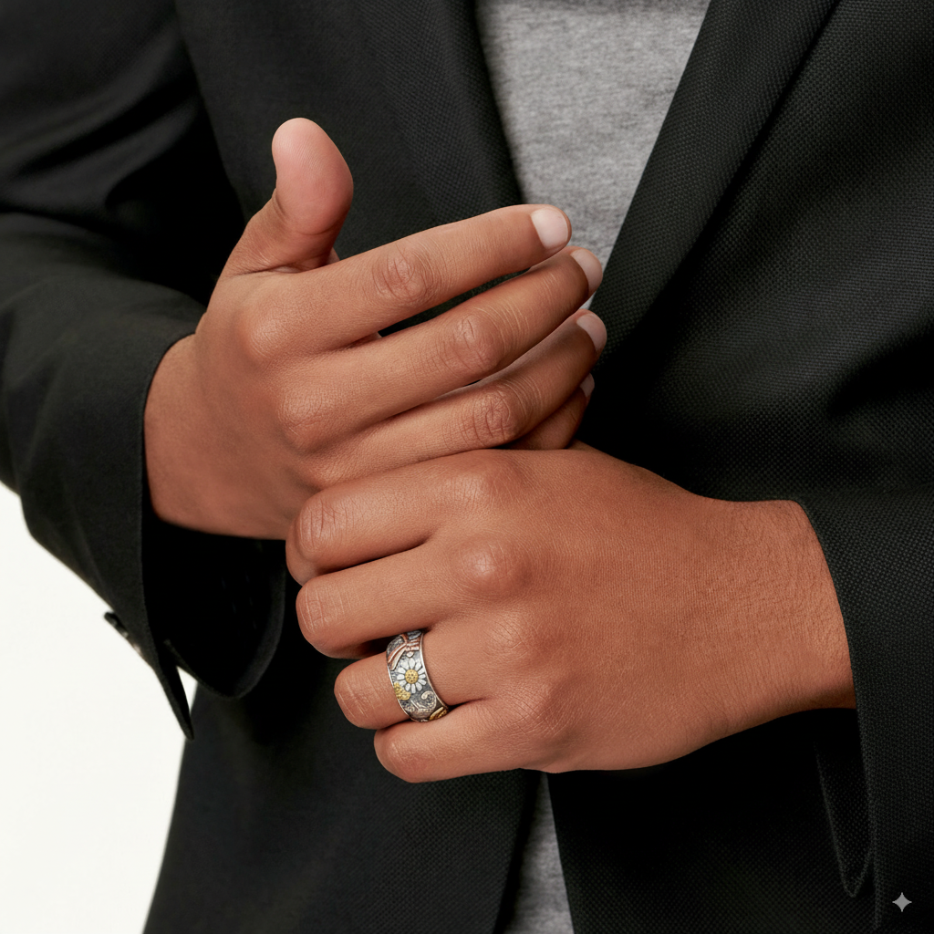 Vintage Natura Ring In Silver