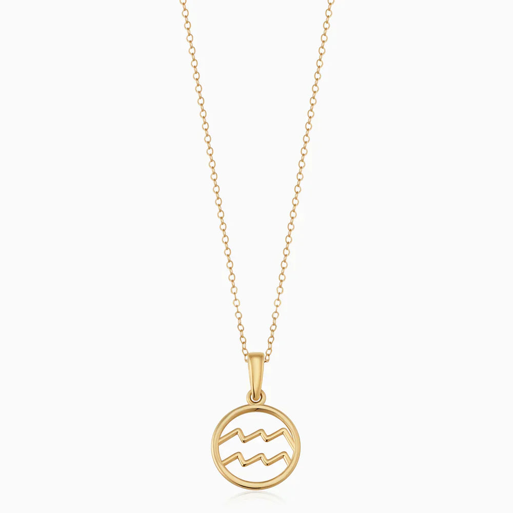 Zodiac sign necklace | Golden