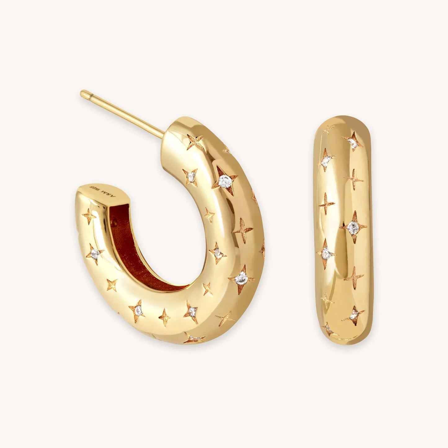 Cosmic Hoop Earrings | Golden
