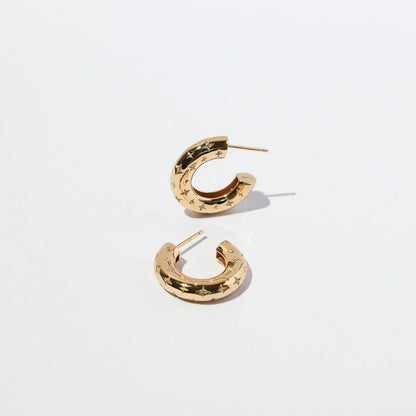 Cosmic Hoop Earrings | Golden