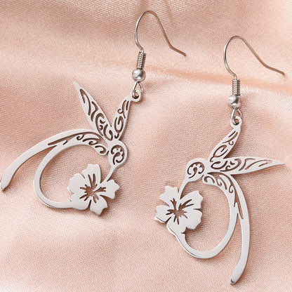 Hummingbird Spirit Stainless Steel Earrings