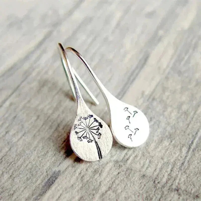 925 Sterling Silver Dandelion Earrings