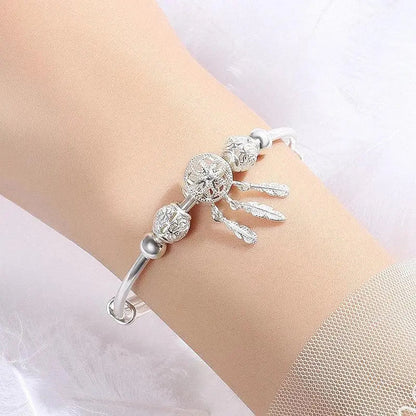 925 Silver Adjustable Dreamcatcher Bracelet