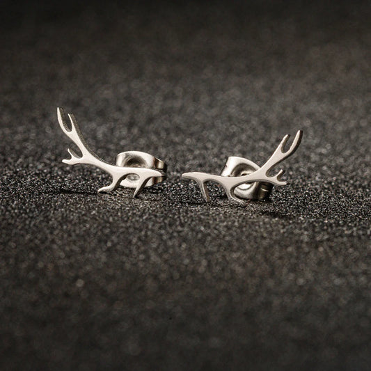 Deer Antler Stud Earrings