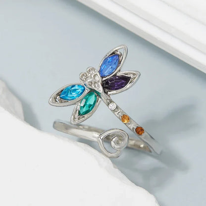 Vintage Dragonfly Adjustable Ring