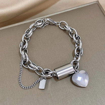 Chunky Heart Gold Bracelet