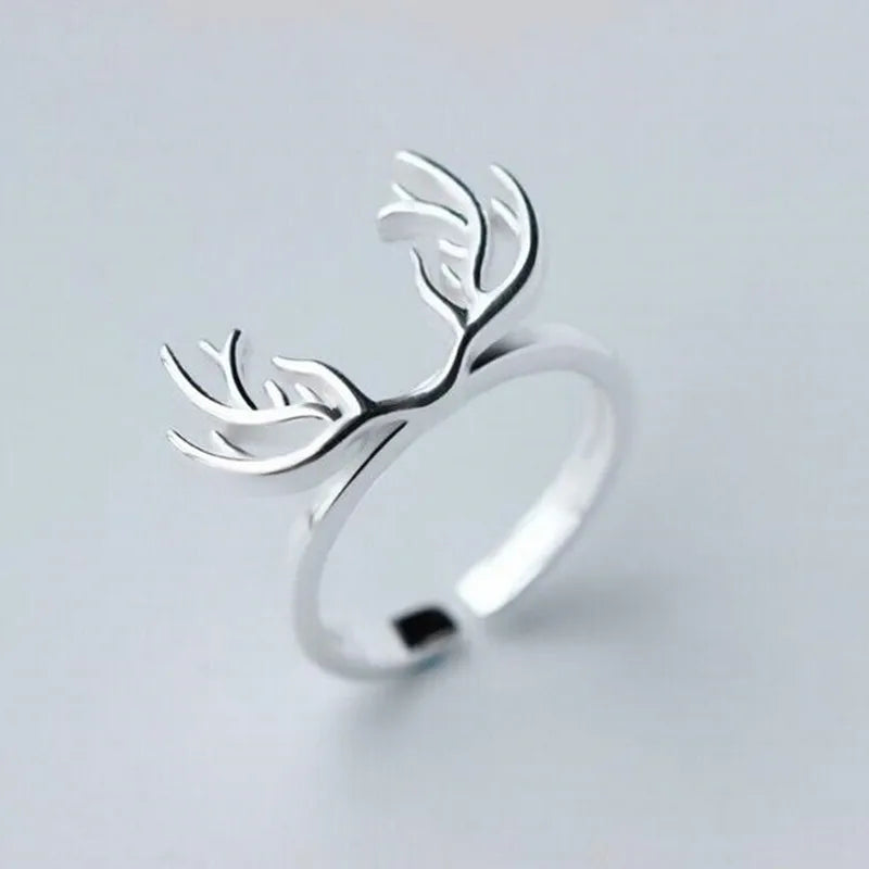 Sterling Silver Antler Ring
