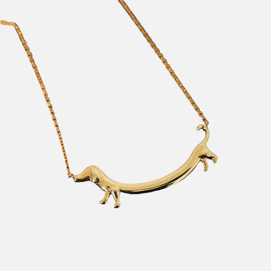 Gold-Tone Dachshund Necklace