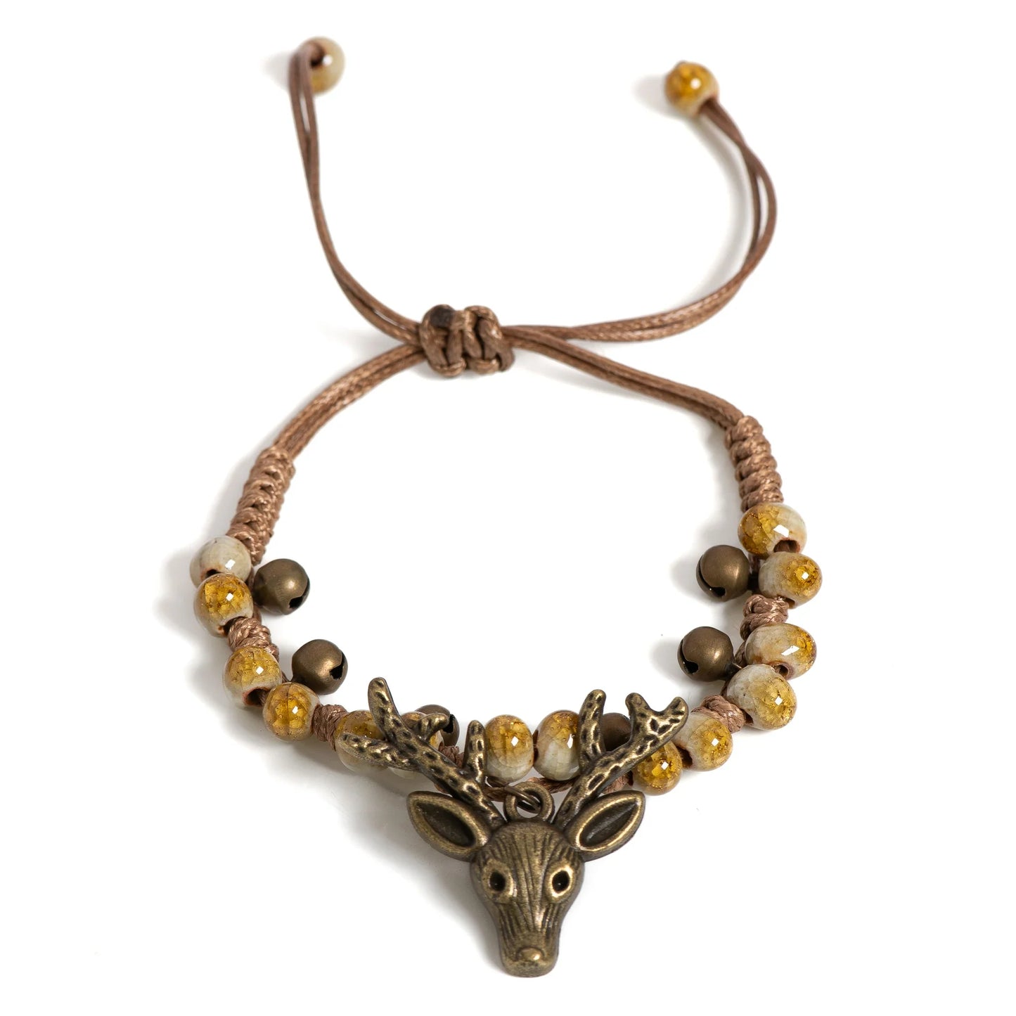 Handcrafted Ceramic Fawn Charm Bracelet
