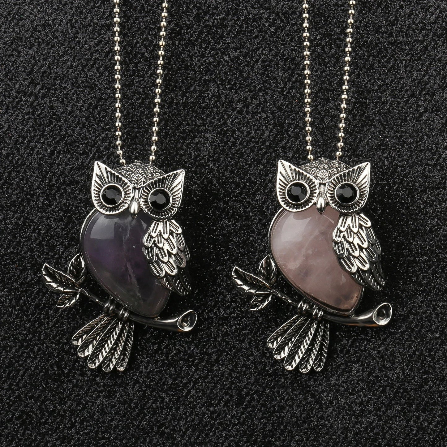 Crystal Owl Wisdom Pendant Necklace