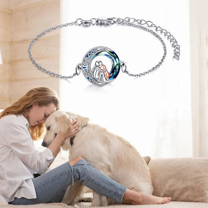 Sterling Silver Adjustable Dog Charm Bracelet