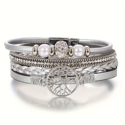 Elegant Multi-Layer Tree of Life Bracelet