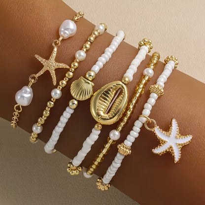 Gold Beach 6-Piece Bracelet Set