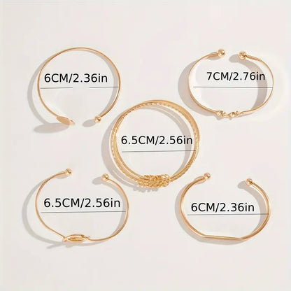 Knotted Elegance Bracelet Set | Golden