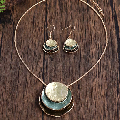 Boho Enamel Necklace and Earring Set
